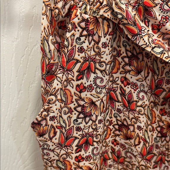 Angie Red and Cream Wide Leg Pants - Picture 5 of 5